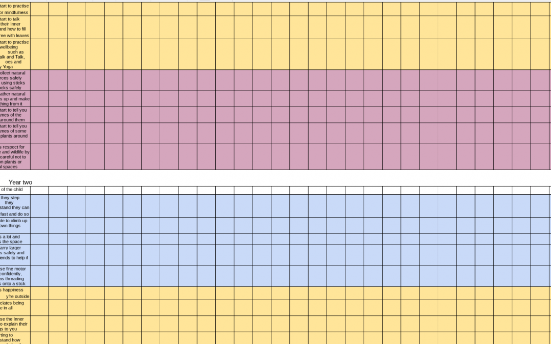 Outdoor Progress Tracker (whole school)