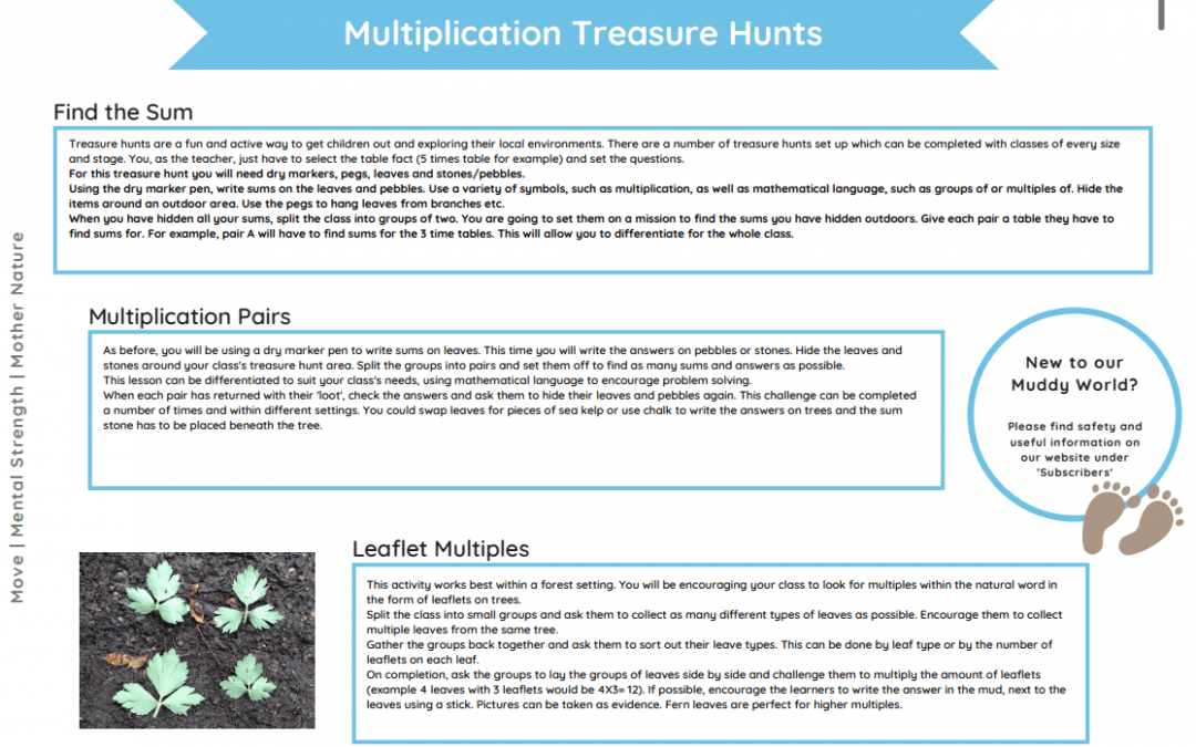 Outdoor Multiplication KS2 (Ideas Pack)