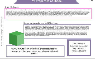 Y6 Properties of Shape (Outdoors)