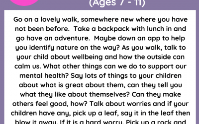Day 4 – Whole School Lockdown Pack – Wellbeing Theme – Outdoor Learning (Babies to Year 6)