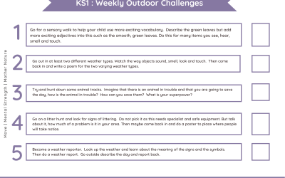*FREE*Daily Outdoor Challenges KS1 – Nature Theme