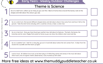 *FREE*Early Years Weekly Outdoor Challenges (Science KUW Theme)
