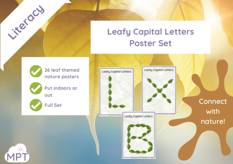 Leafy Capital Letters Posters