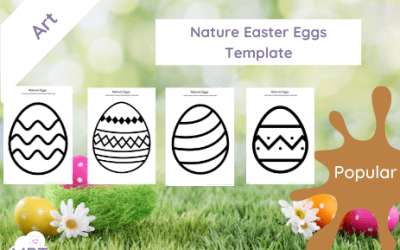 Nature Easter Eggs Template