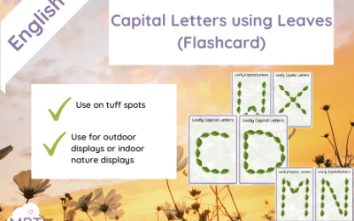 Capital Letters using Leaves (Flashcard)