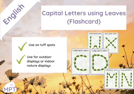 Capital Letters using Leaves (Flashcard)
