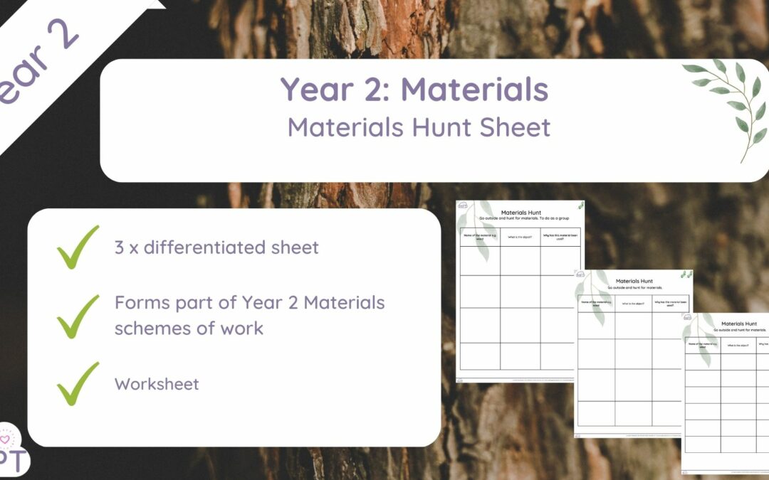 Year 1 Materials Outdoor Sheet