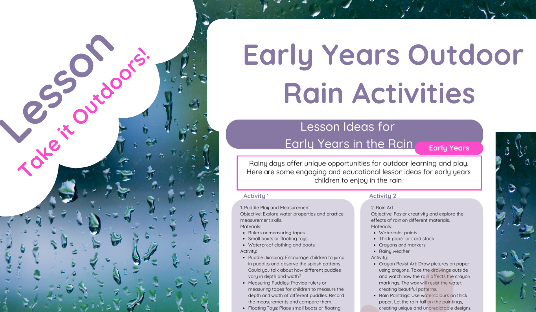 Early Years Rain Activities