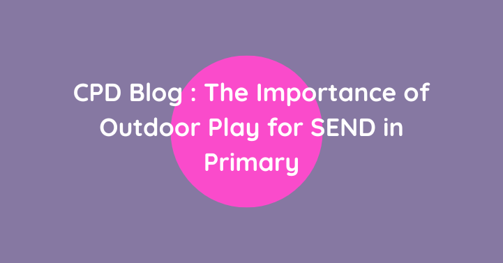 CPD Blog: The Importance of Outdoor Play for SEND in Primary