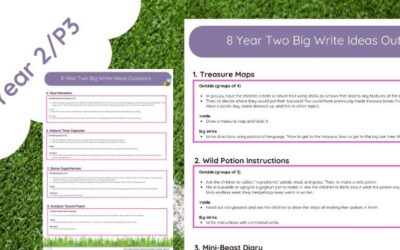 8 Year Two Big Write Ideas Outdoors