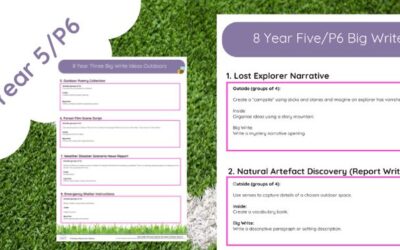 Year Five Big Write Ideas Outdoors