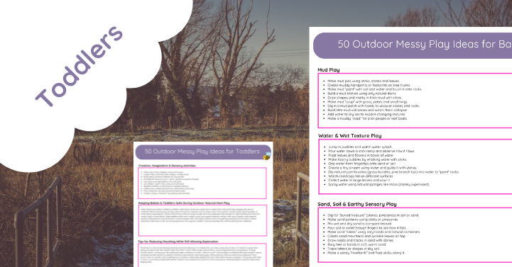 50 Outdoor Messy Play Ideas for Toddlers Using Natural Items