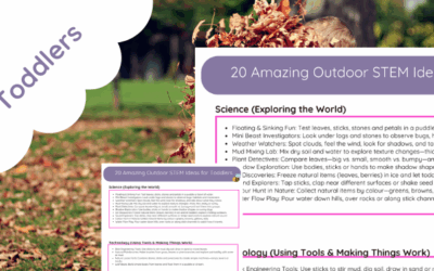 20 Amazing Outdoor STEM Ideas for Toddlers